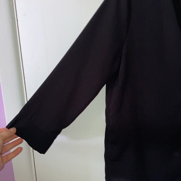 Pimkie black polyester linen button down top - Picture 3 of 6